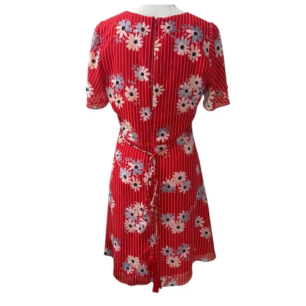 Madewell Floral Red Dress Size 4